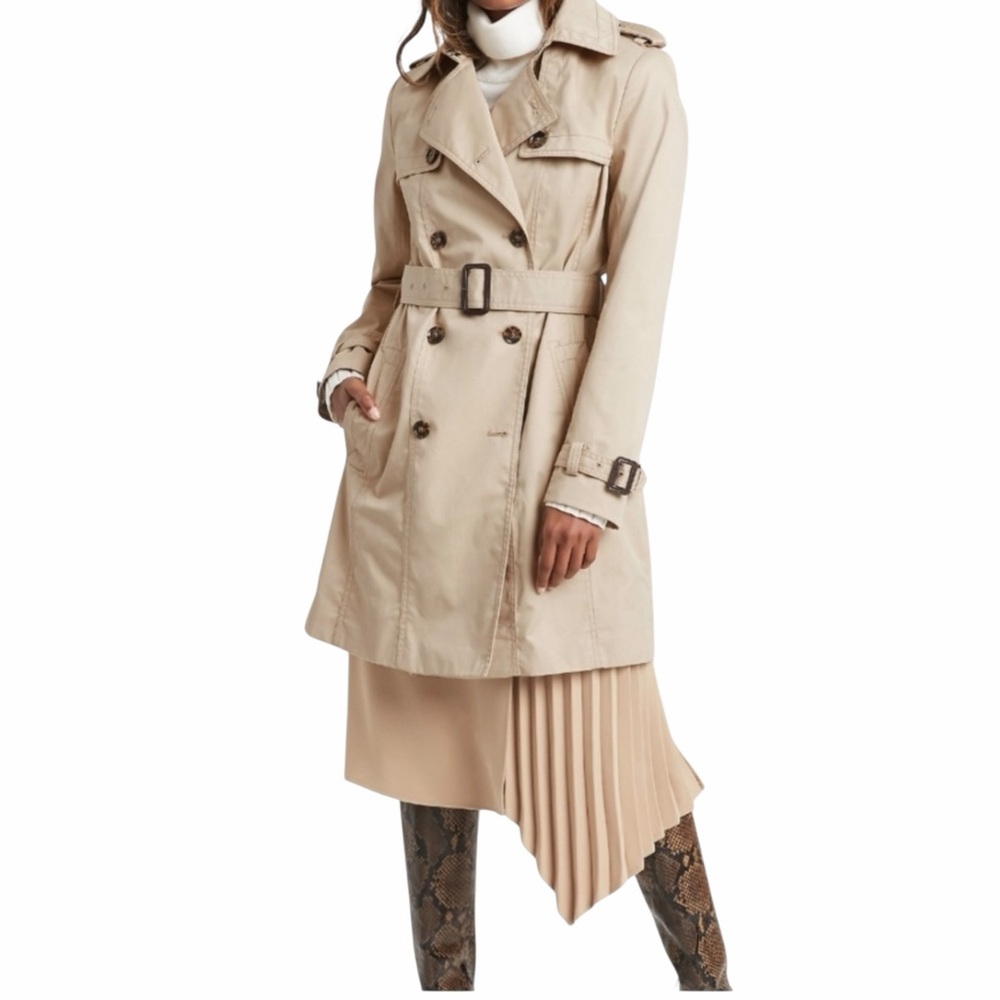 Banana Republic Women's Beige Trench Coat - Water Resistant Timeless Size XS as